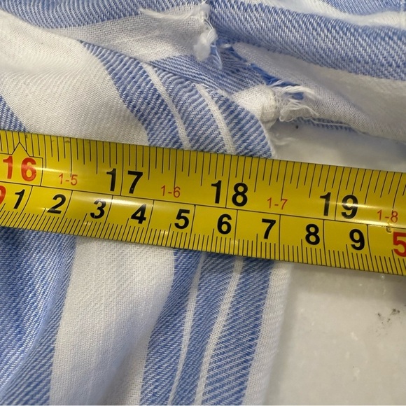 Vineyard Vines Women Shoulder Stripe Romper Gauze Cotton Blue White Size S - Picture 11 of 14